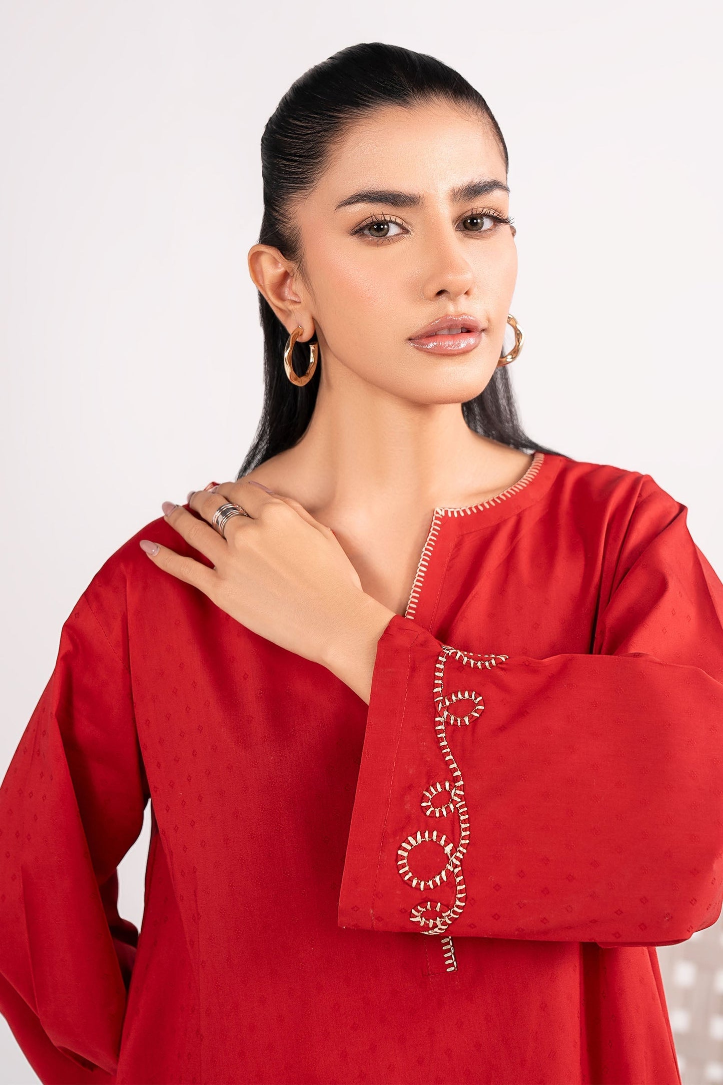 2 Pc Dyed Dobby Cotton Suit