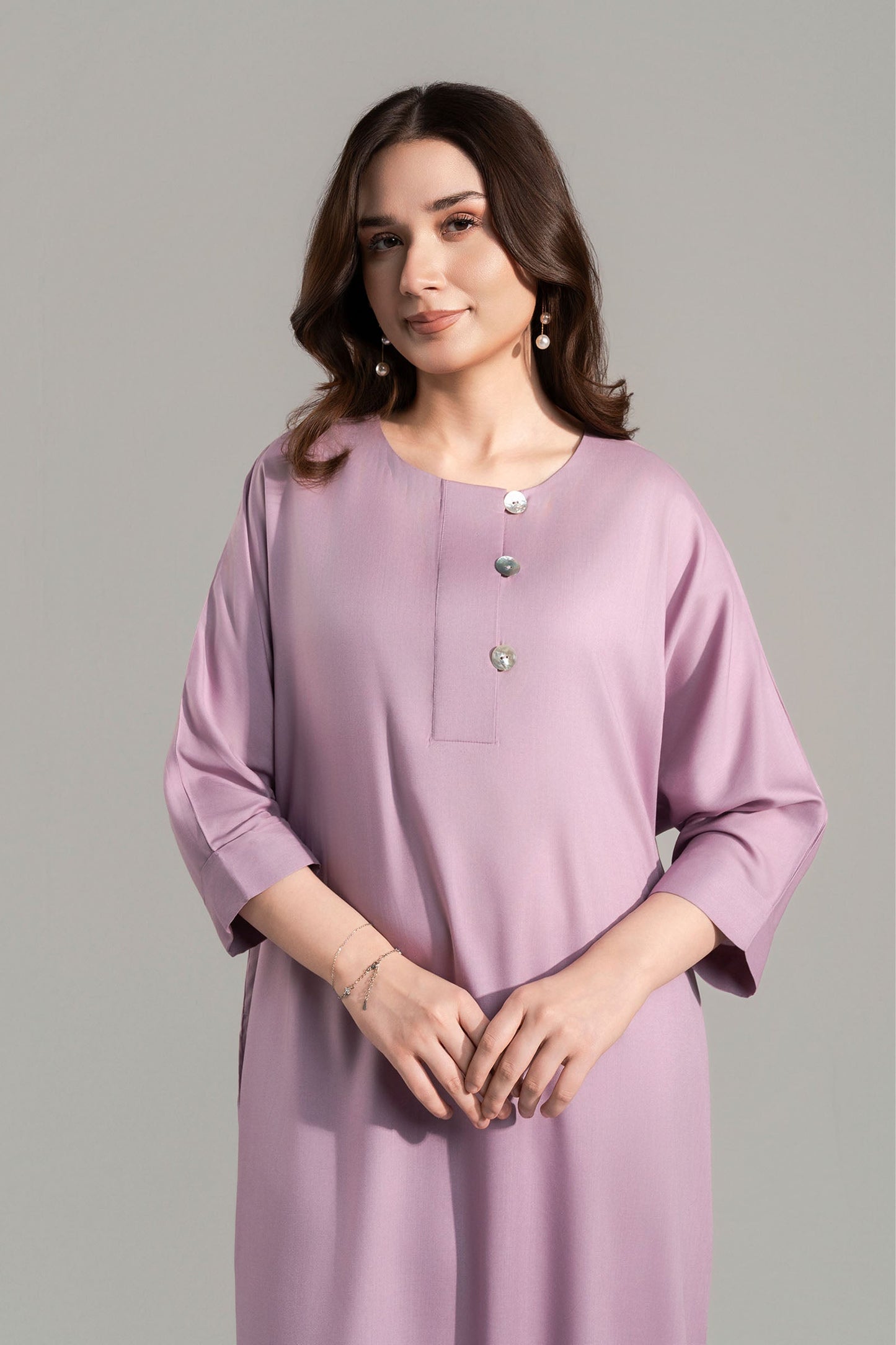 2 Pc Dyed Arabic Lawn Suit